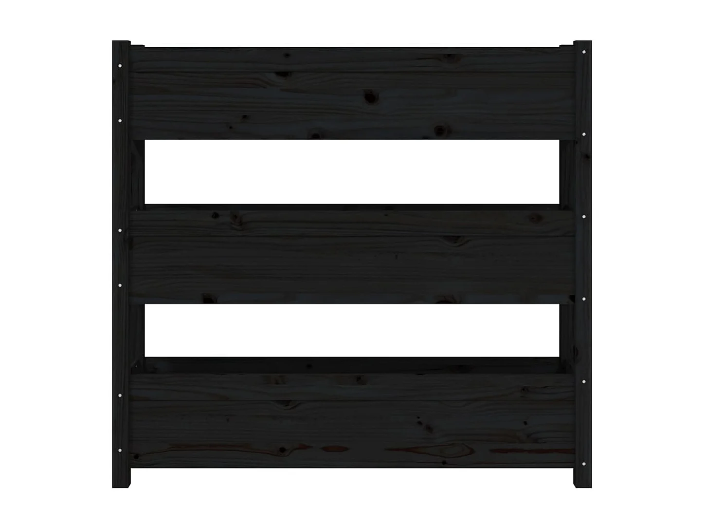Vassoio per fioriera aiuola rialzata piante fiori terrazza giardino 112 x 25 x 104,5 cm legno massiccio di pino nero 02_0037397
