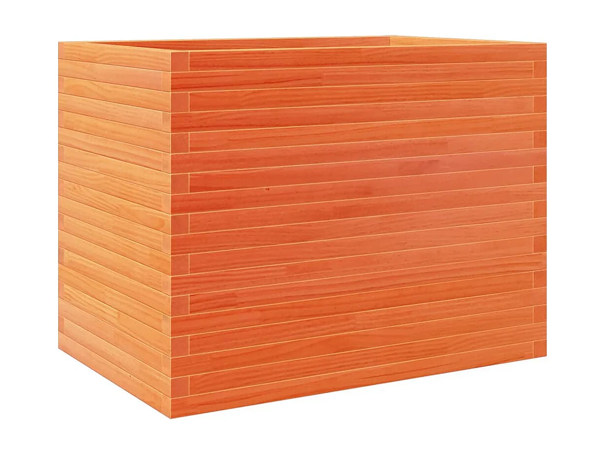 Vassoio per fioriera aiuola rialzata piante fiori terrazza giardino cera 90 x 60 x 68,5 cm legno di pino massiccio marrone 02_0038524