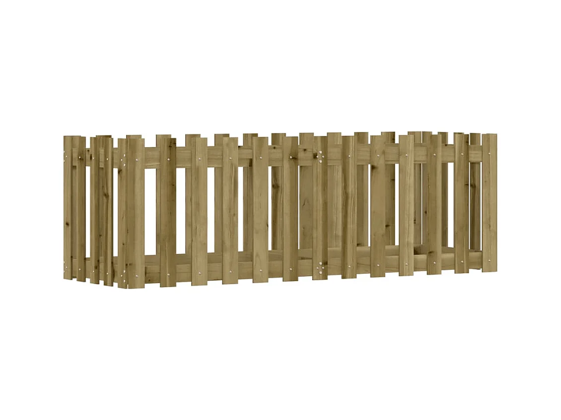 Vassoio per fioriera aiuola rialzata piante fiori terrazza giardino recinzione design legno di pino impregnato marrone 02_0039816