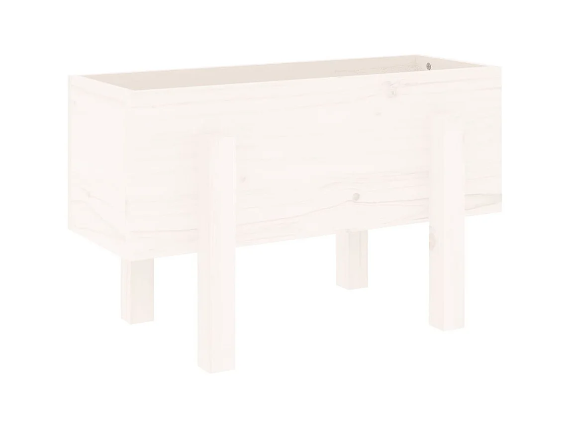 Jardinière bac lit surélevé bois blanche 62 x 30 x 38 cm 02_0037741