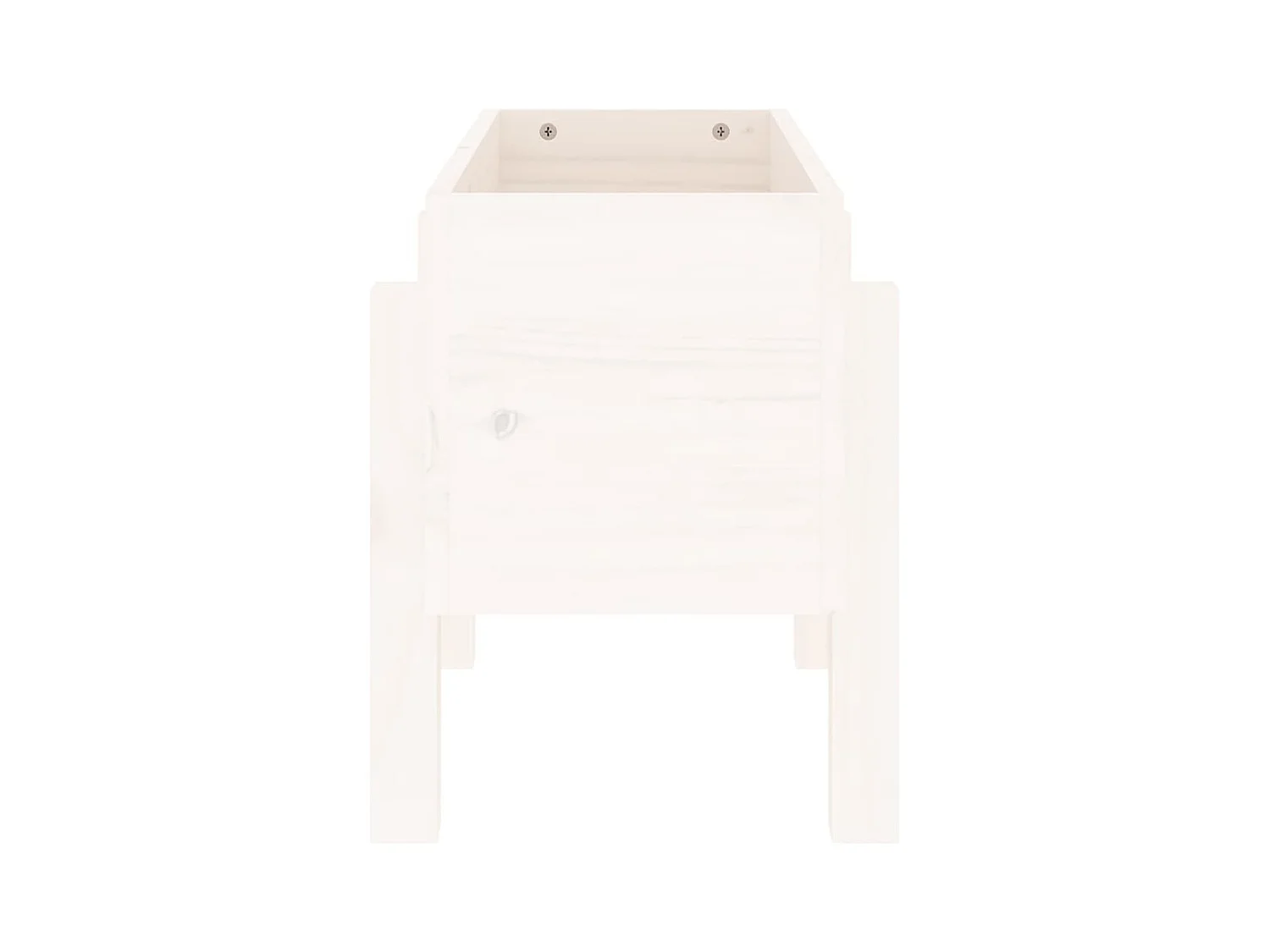 Jardinière bac lit surélevé bois blanche 62 x 30 x 38 cm 02_0037741