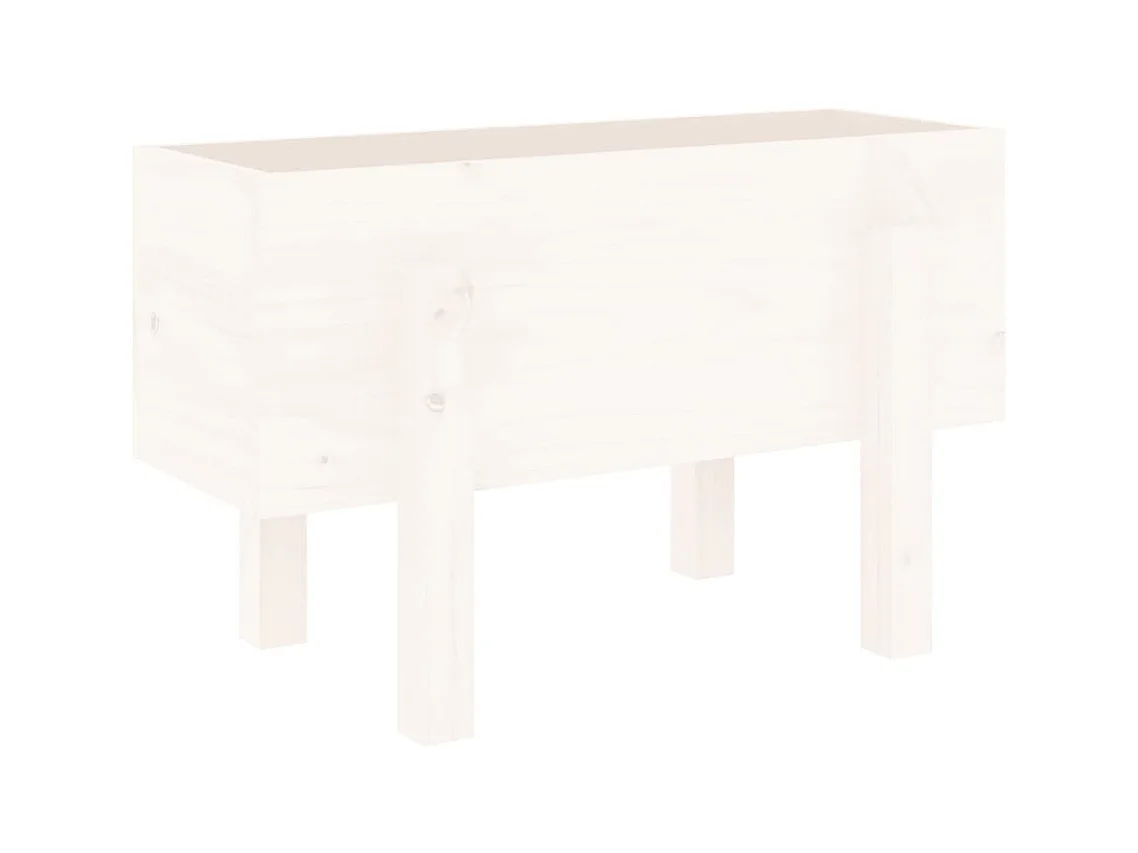 Jardinière bac lit surélevé bois blanche 62 x 30 x 38 cm 02_0037741