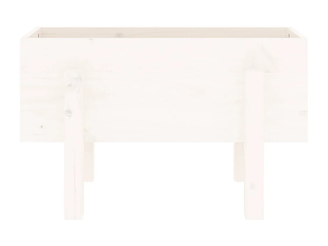 Macetero bancal elevado plantas flores terraza jardín 62 x 30 x 38 cm madera maciza de pino blanco 02_0037741