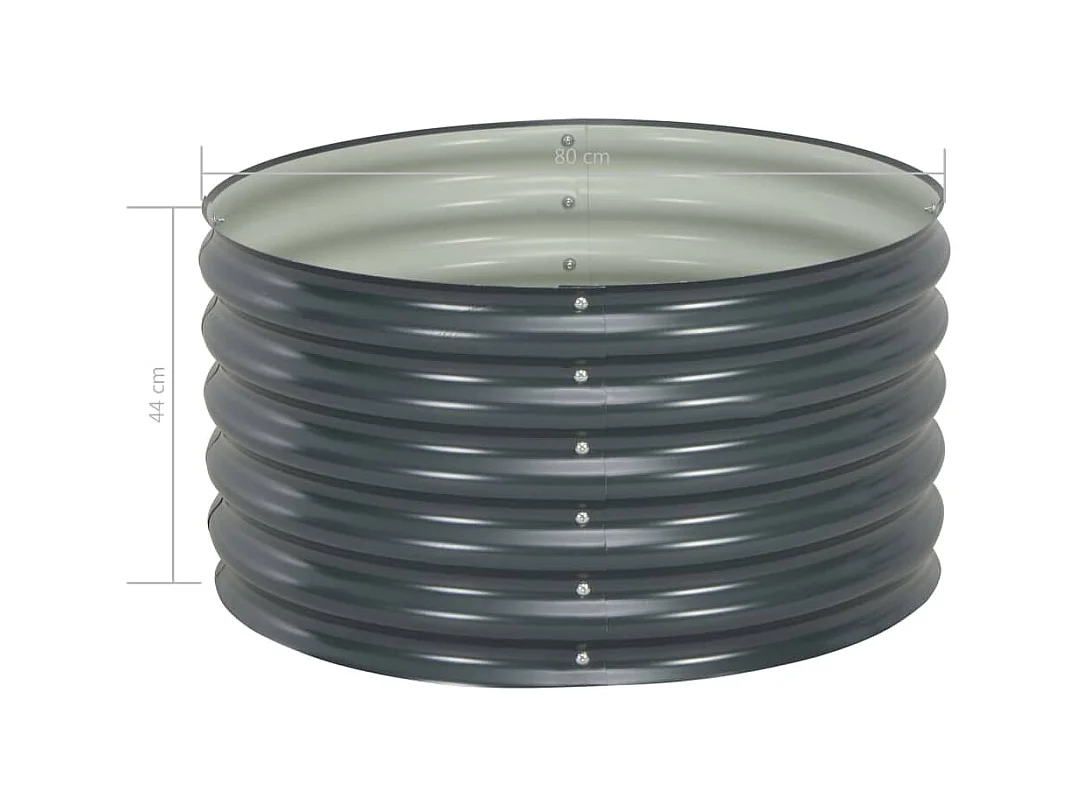 Jardinière lit surélevé plantes grise 80 x 80 x 44 cm 02_0001082