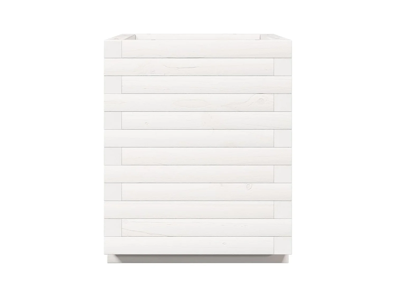 Jardinière bac lit surélevé bois blanche 40 x 40 x 49.5 cm 02_0037567
