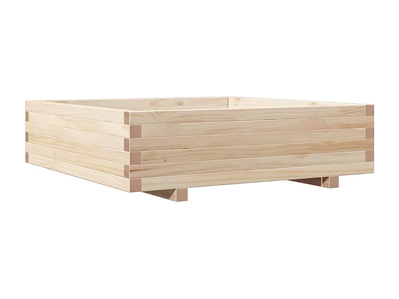 Vassoio per fioriera aiuola rialzata piante fiori terrazza giardino 90 x 90 x 26,5 cm legno di pino massiccio marrone 02_0038048