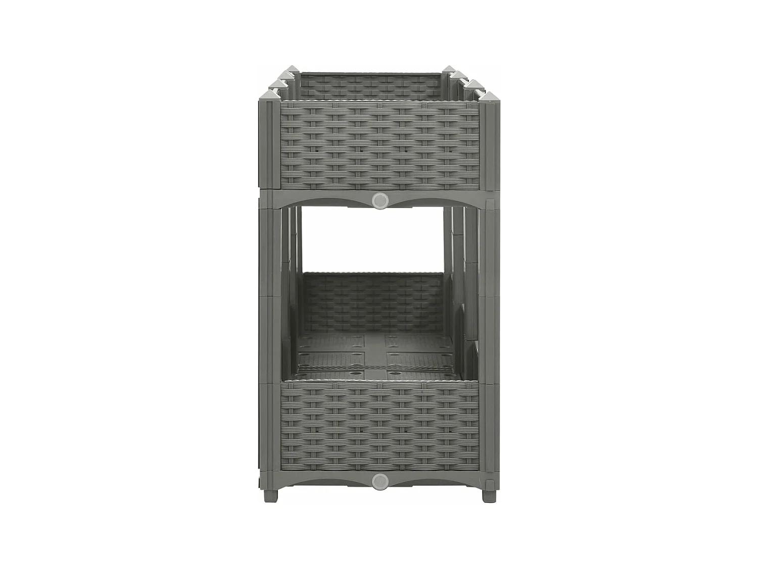 Jardinière bac lit surélevé grise 120 x 40 x 71 cm 02_0039205