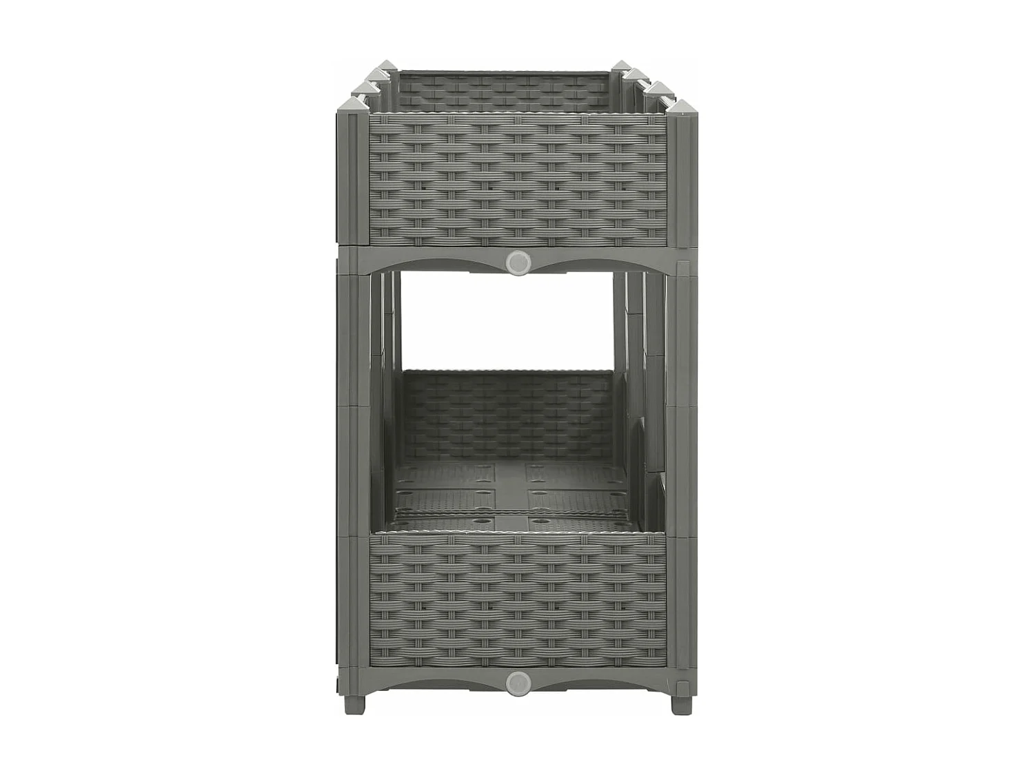 Vassoio per fioriera aiuola rialzata piante fiori terrazza giardino 120 x 40 x 71 cm polipropilene grigio 02_0039205