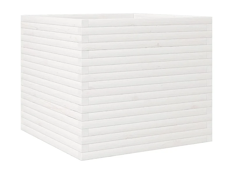 Jardinière bac lit surélevé bois blanche 80 x 80 x 68.5 cm 02_0037924