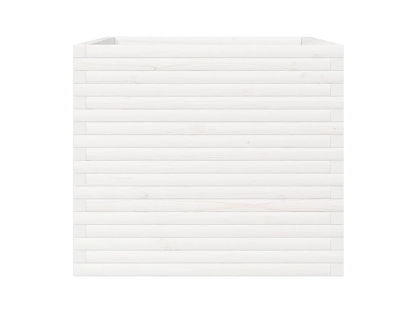 Jardinière bac lit surélevé bois blanche 80 x 80 x 68.5 cm 02_0037924