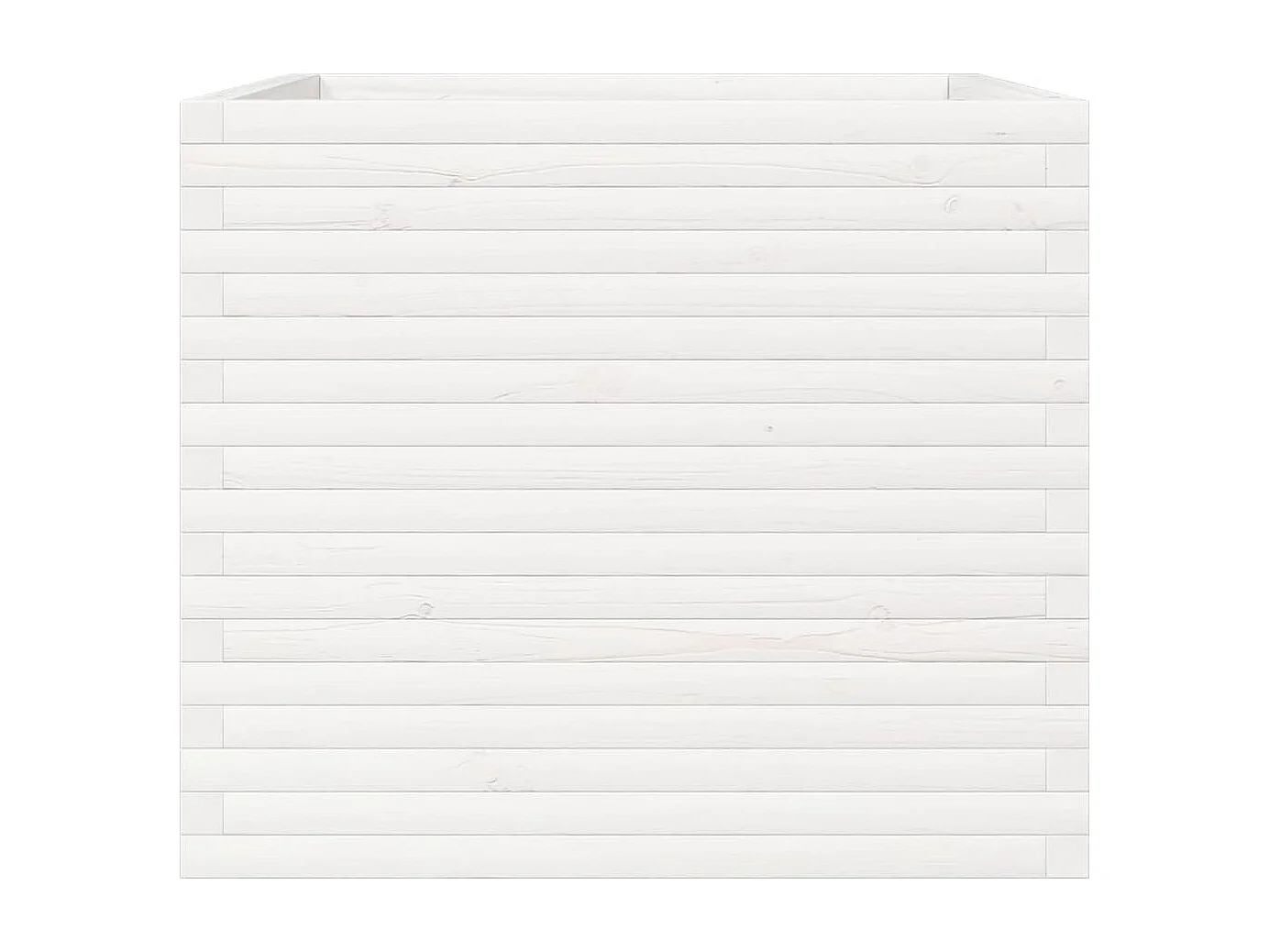 Jardinière bac lit surélevé bois blanche 80 x 80 x 68.5 cm 02_0037924