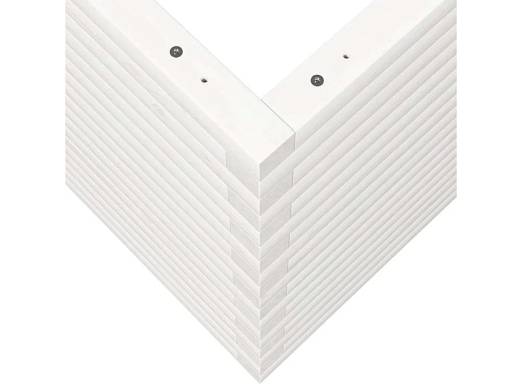 Jardinière bac lit surélevé bois blanche 80 x 80 x 68.5 cm 02_0037924