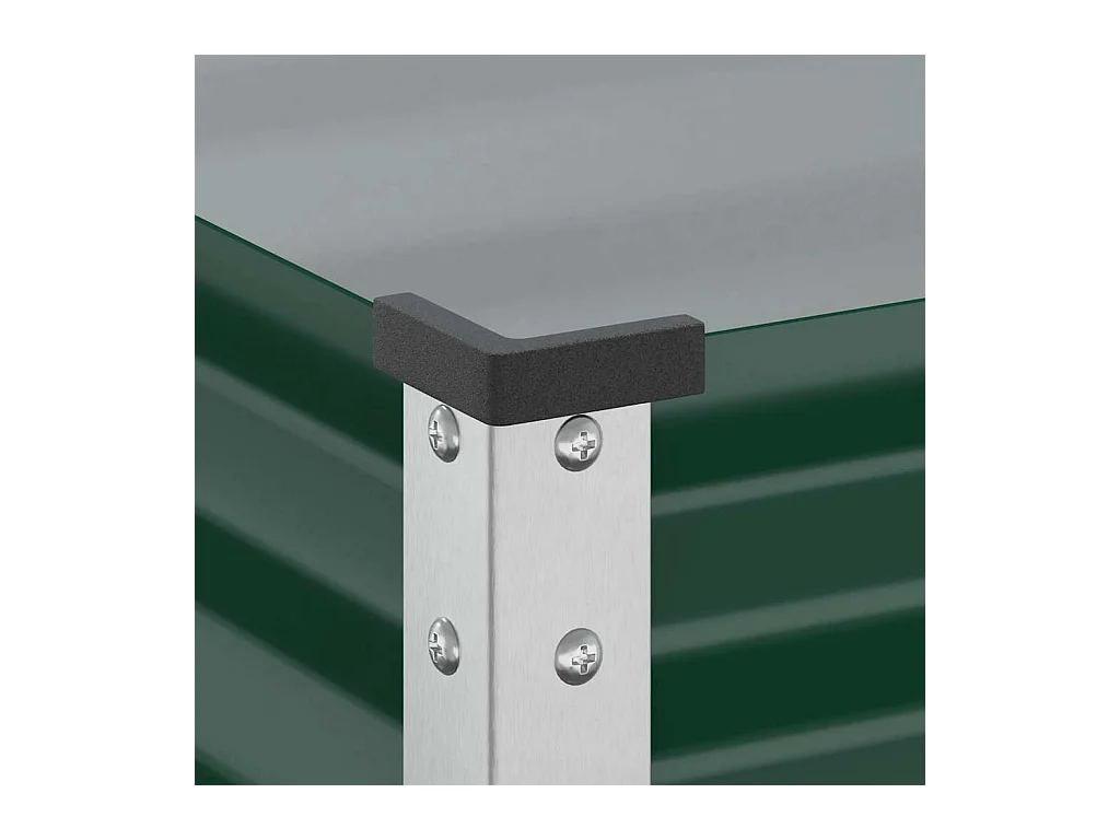 Jardinera bancal elevado plantas flores terraza jardín 45 x 45 x 88 cm verde acero 02_0037616