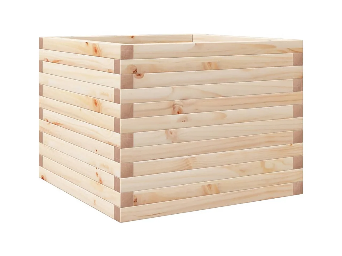 Vassoio per fioriera aiuola rialzata piante fiori terrazza giardino 60 x 60 x 45,5 cm legno di pino massiccio marrone 02_0037708