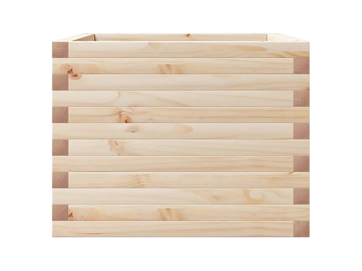 Vassoio per fioriera aiuola rialzata piante fiori terrazza giardino 60 x 60 x 45,5 cm legno di pino massiccio marrone 02_0037708