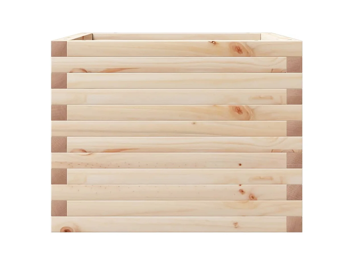 Vassoio per fioriera aiuola rialzata piante fiori terrazza giardino 60 x 60 x 45,5 cm legno di pino massiccio marrone 02_0037708