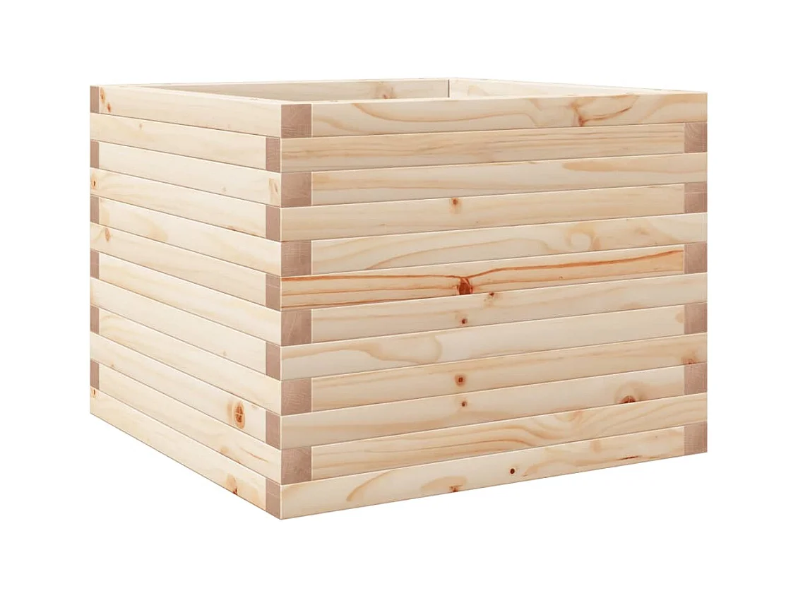 Vassoio per fioriera aiuola rialzata piante fiori terrazza giardino 60 x 60 x 45,5 cm legno di pino massiccio marrone 02_0037708