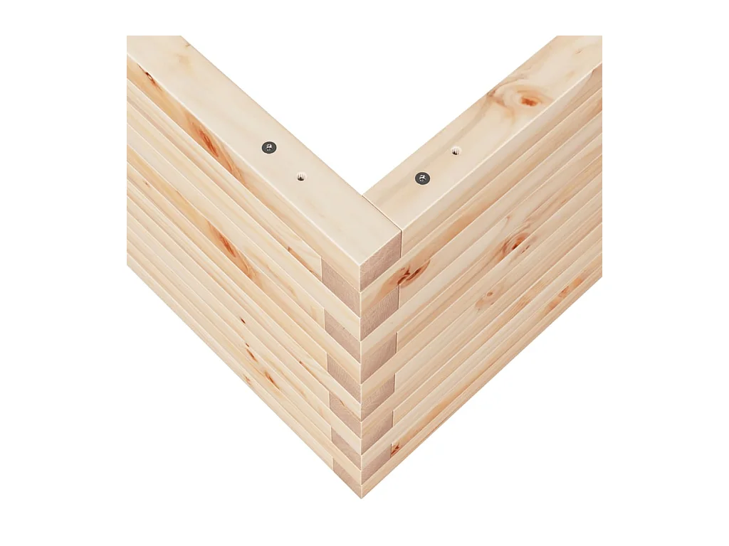 Vassoio per fioriera aiuola rialzata piante fiori terrazza giardino 60 x 60 x 45,5 cm legno di pino massiccio marrone 02_0037708