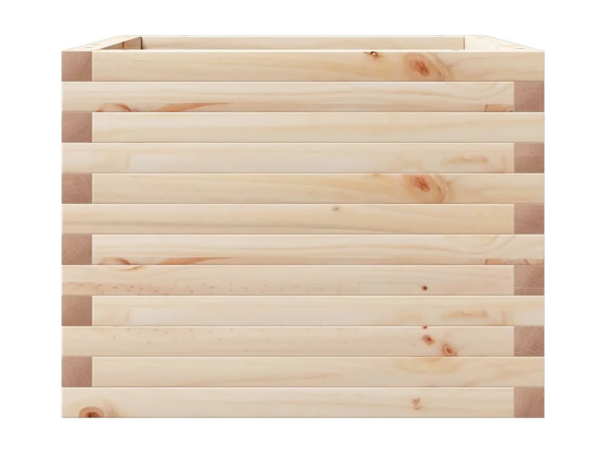 Vassoio per fioriera aiuola rialzata piante fiori terrazza giardino 60 x 60 x 45,5 cm legno di pino massiccio marrone 02_0037708