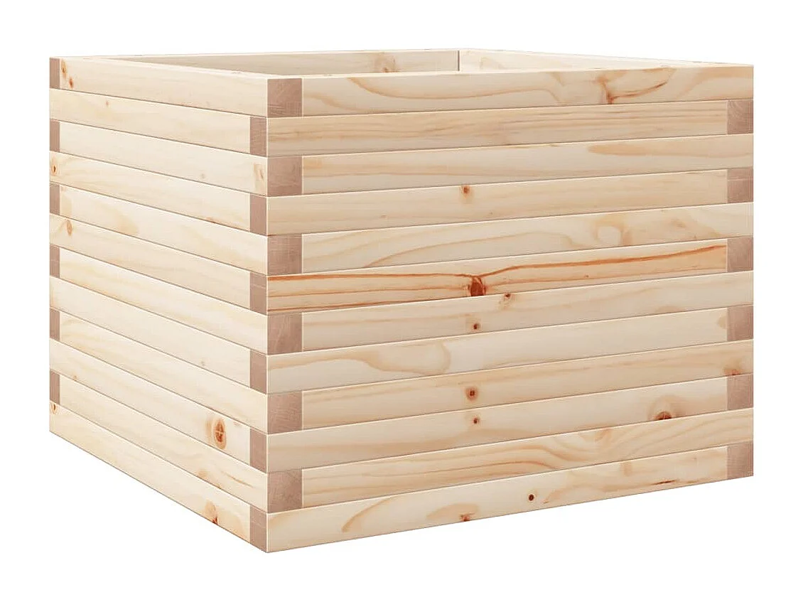 Vassoio per fioriera aiuola rialzata piante fiori terrazza giardino 60 x 60 x 45,5 cm legno di pino massiccio marrone 02_0037708