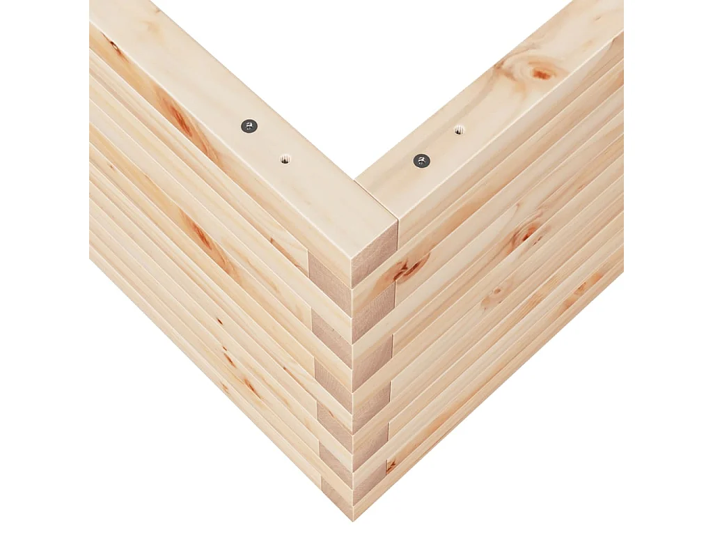 Vassoio per fioriera aiuola rialzata piante fiori terrazza giardino 60 x 60 x 45,5 cm legno di pino massiccio marrone 02_0037708