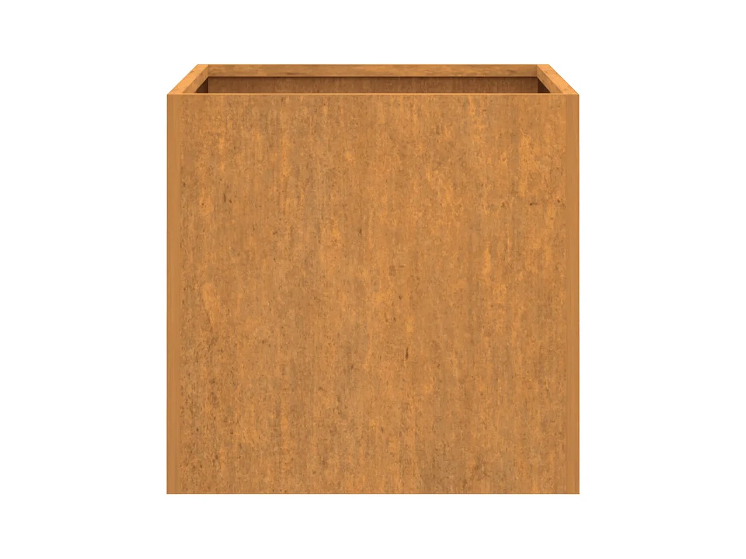 Vassoio fioriera aiuola rialzata piante fiori terrazzo giardino 42 x 40 x 39 cm acciaio corten marrone 02_0037603