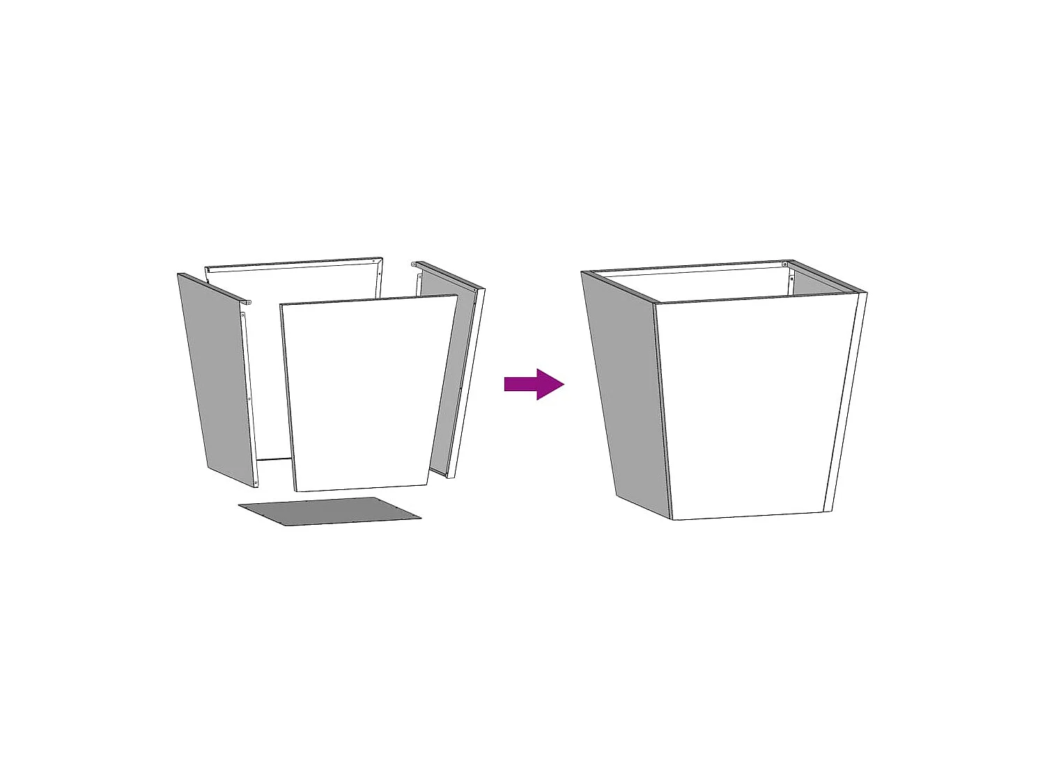 Vassoio per fioriera aiuola rialzata piante fiori terrazza giardino 40 x 40 x 40 cm acciaio nero 02_0037541