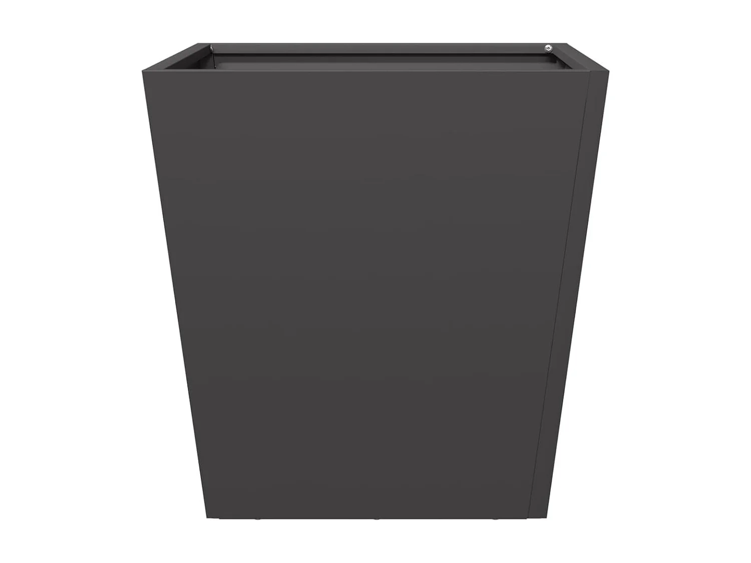 Vassoio per fioriera aiuola rialzata piante fiori terrazza giardino 40 x 40 x 40 cm acciaio nero 02_0037541