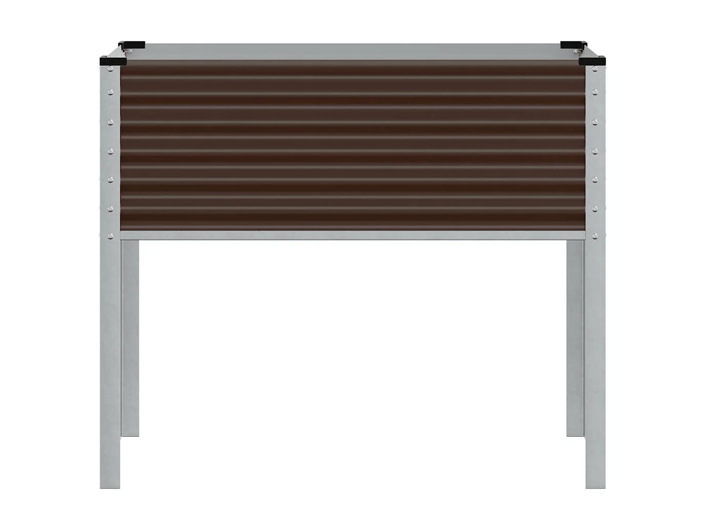 Macetero bancal elevado plantas flores terraza jardín 100 x 41 x 90 cm marrón acero 02_0037273