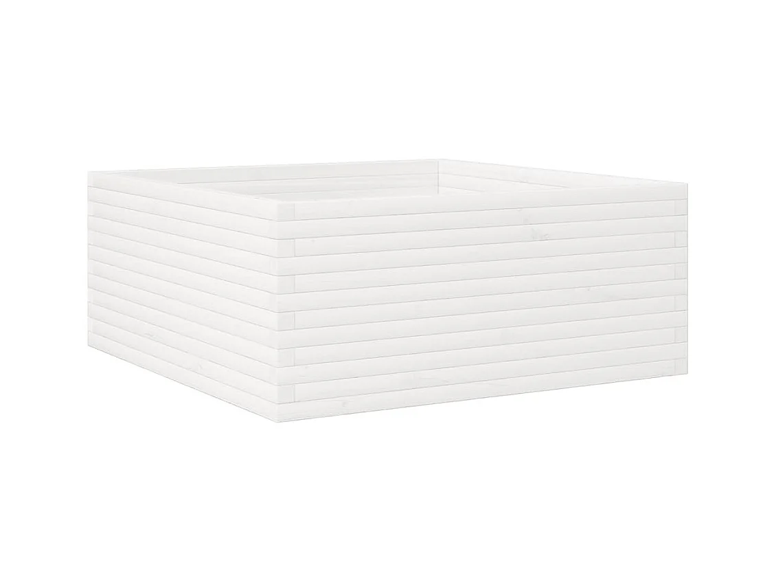 Jardinière bac lit surélevé bois blanche 110 x 110 x 46 cm 02_0037317