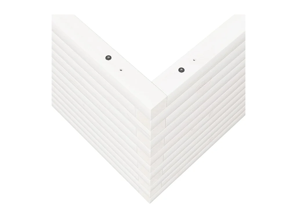 Jardinière bac lit surélevé bois blanche 110 x 110 x 46 cm 02_0037317