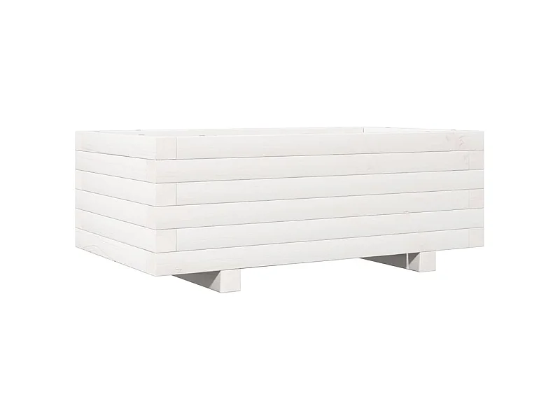 Jardinière bac lit surélevé bois blanche 70 x 40 x 45438 cm 02_0037775