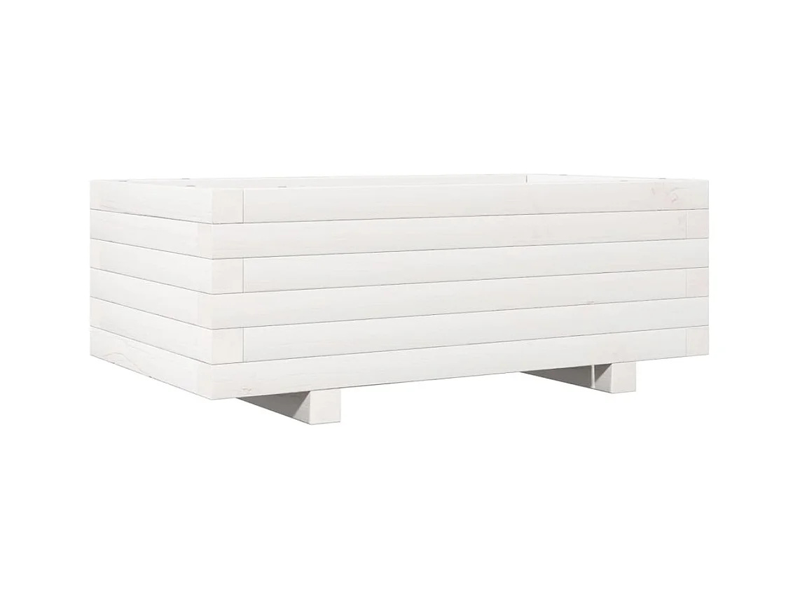 Jardinière bac lit surélevé bois blanche 70 x 40 x 45438 cm 02_0037775