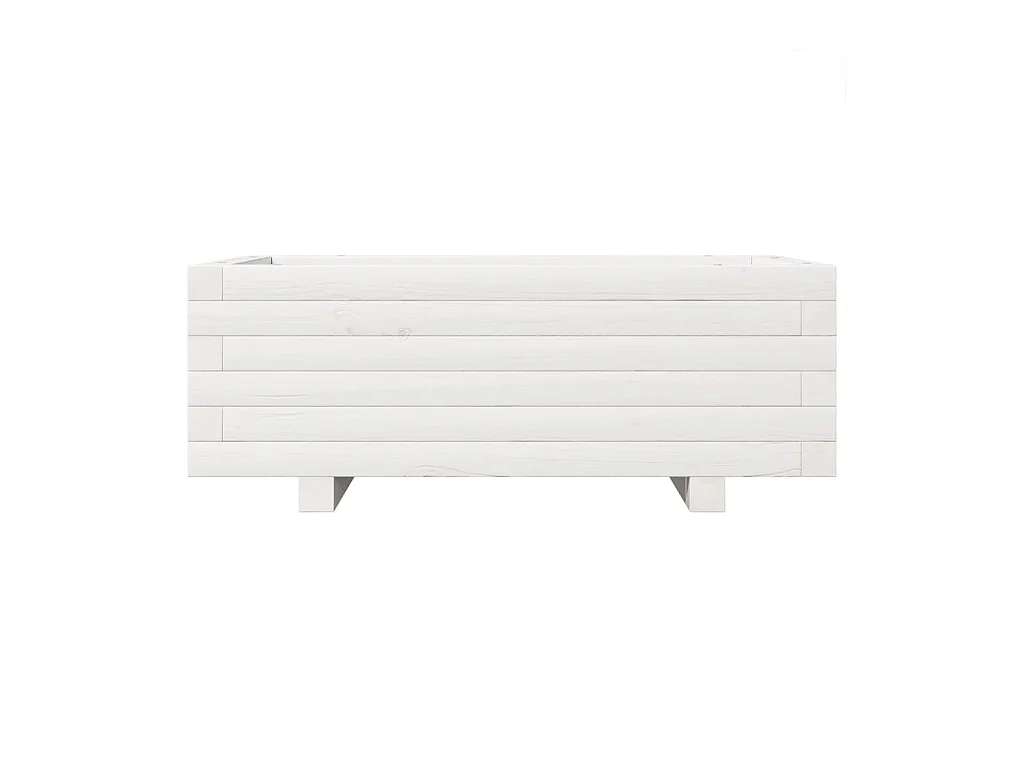 Jardinière bac lit surélevé bois blanche 70 x 40 x 45438 cm 02_0037775