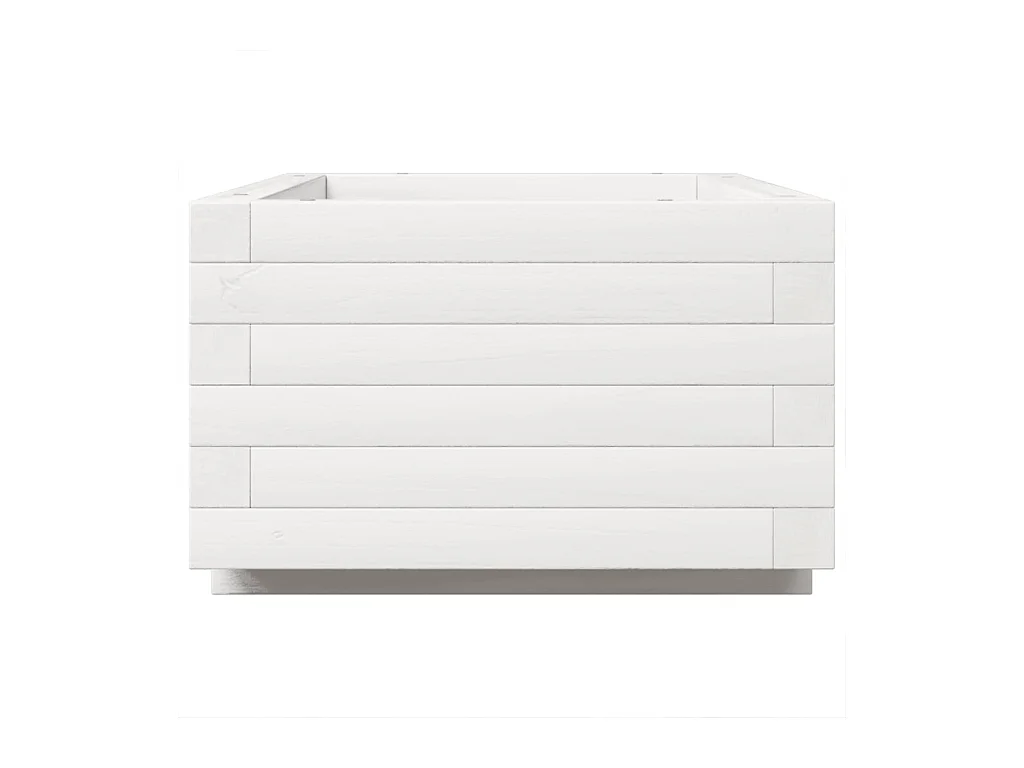 Jardinière bac lit surélevé bois blanche 70 x 40 x 45438 cm 02_0037775