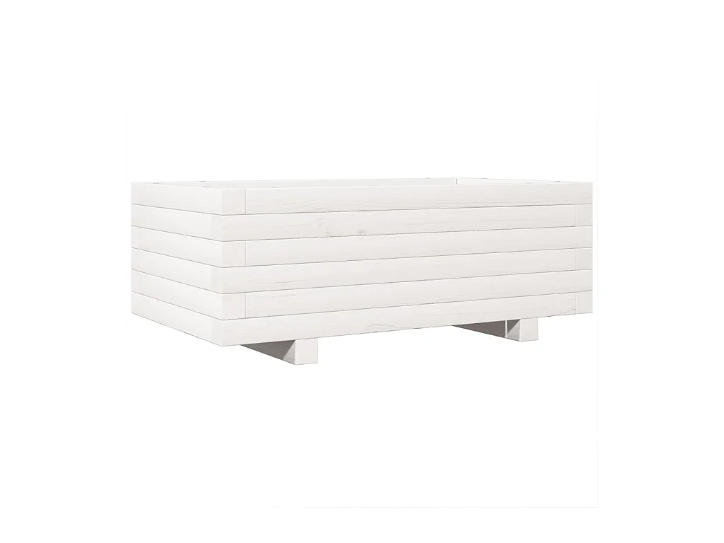 Jardinière bac lit surélevé bois blanche 70 x 40 x 45438 cm 02_0037775