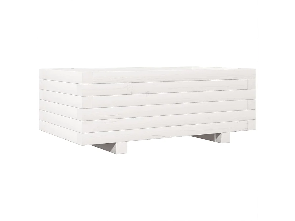 Macetero bancal elevado plantas flores terraza jardín 70 x 40 x 26,5 cm madera maciza de pino blanco 02_0037775