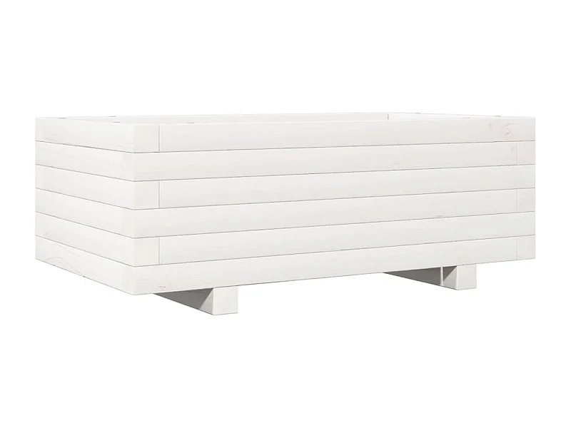 Macetero bancal elevado plantas flores terraza jardín 70 x 40 x 26,5 cm madera maciza de pino blanco 02_0037775