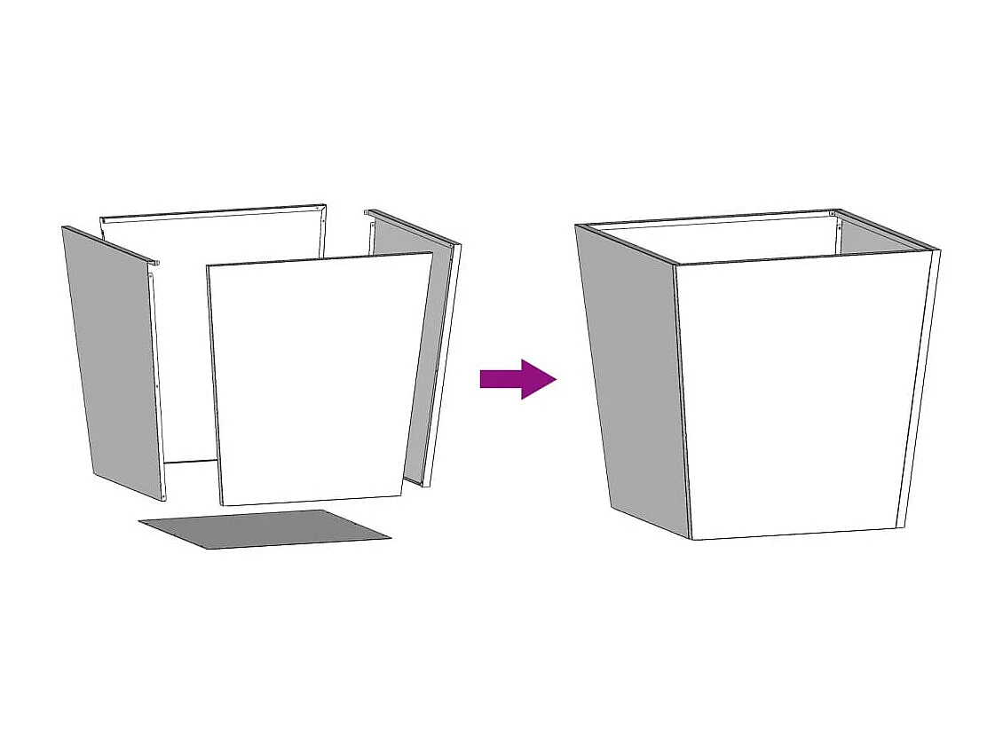 Macetero bancal elevado plantas flores terraza jardín 50 x 50 x 50 cm acero inoxidable gris claro 02_0037661