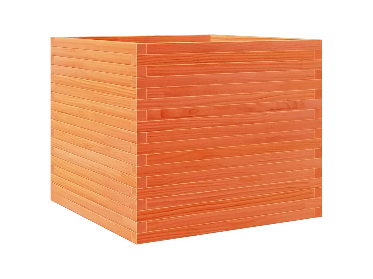 Vassoio per fioriera aiuola rialzata piante fiori terrazza giardino cera 80 x 80 x 68,5 cm legno di pino massiccio marrone 02_0038504