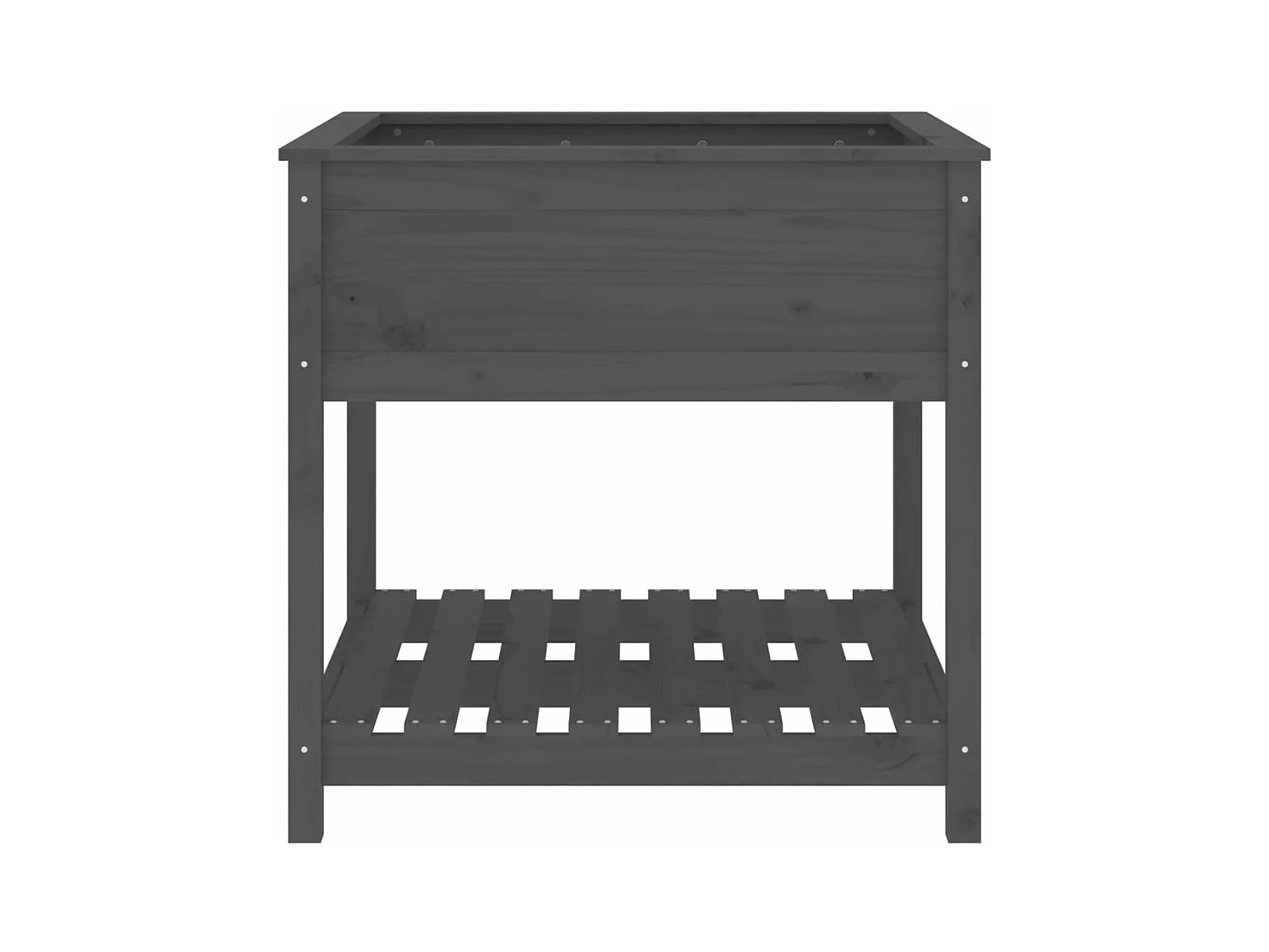 Jardinière bac lit surélevé bois marron 82.5 x 82.5 x 81 cm 02_0038410