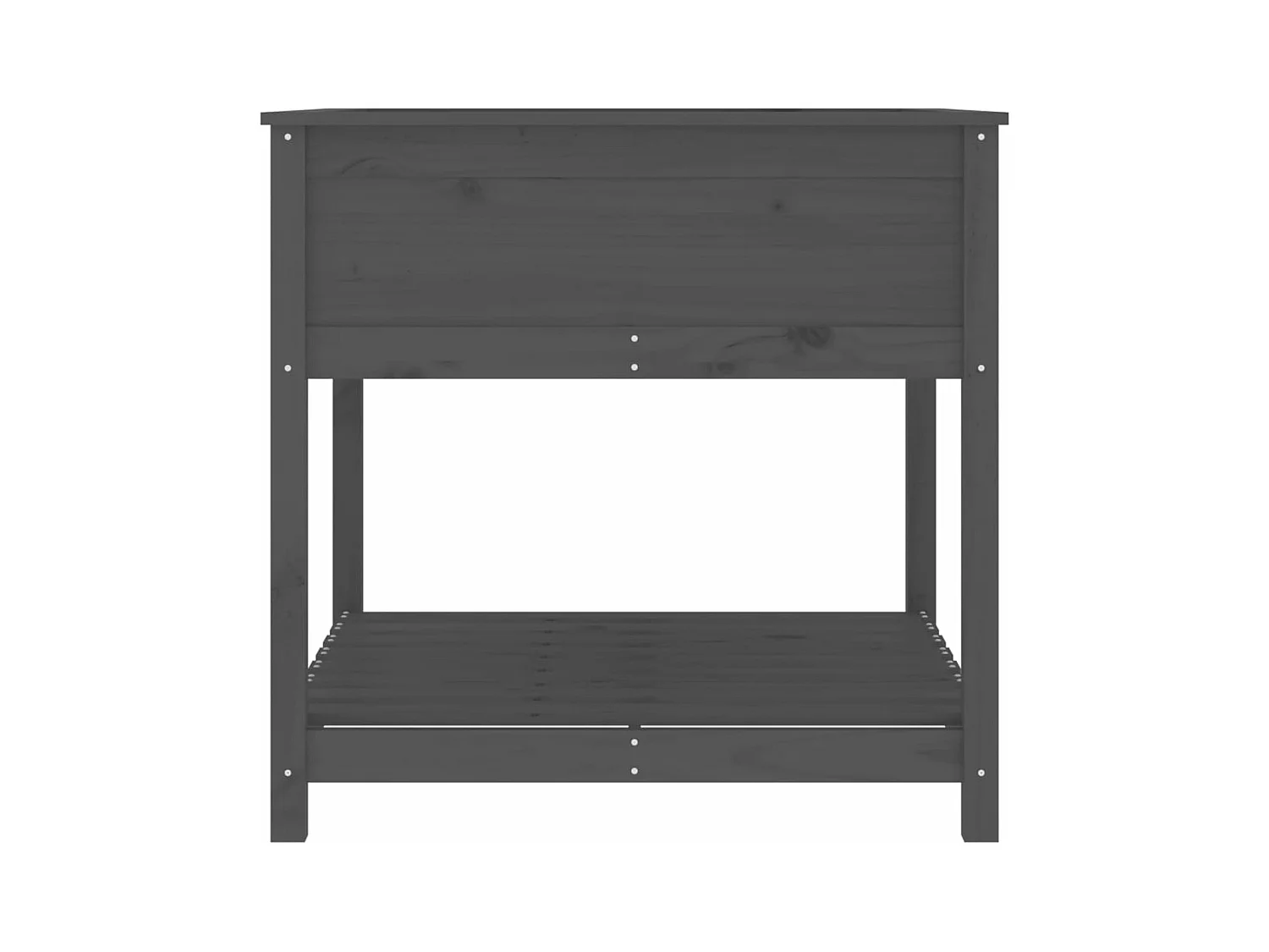 Jardinière bac lit surélevé bois marron 82.5 x 82.5 x 81 cm 02_0038410