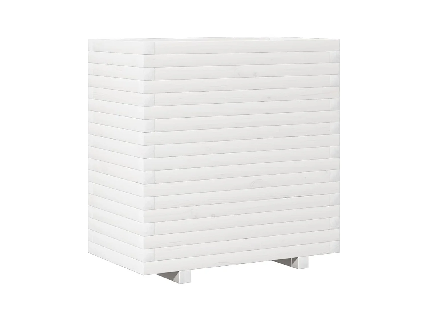 Jardinière bac lit surélevé bois blanche 70 x 40 x 72 cm 02_0037799