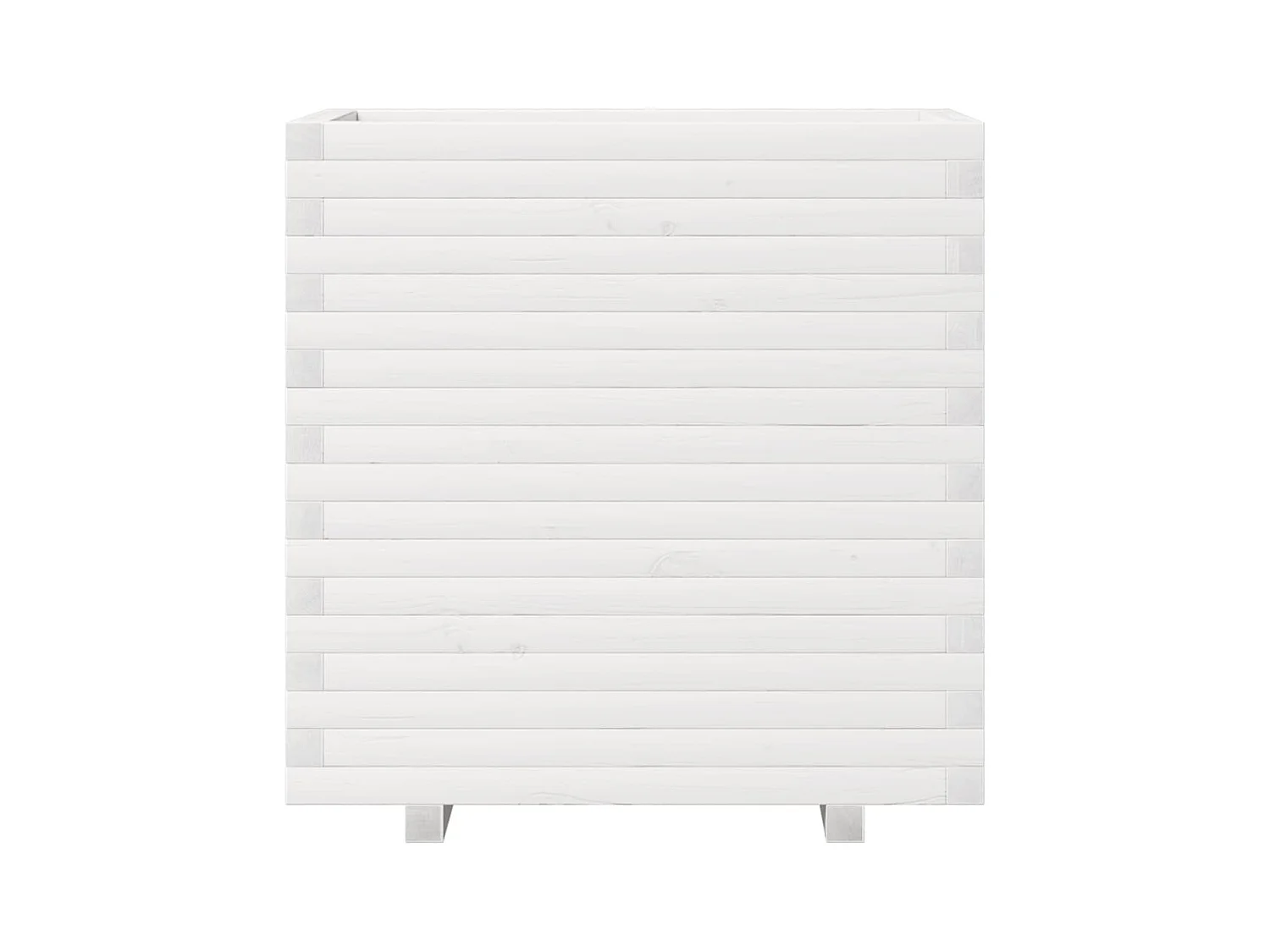 Jardinière bac lit surélevé bois blanche 70 x 40 x 72 cm 02_0037799