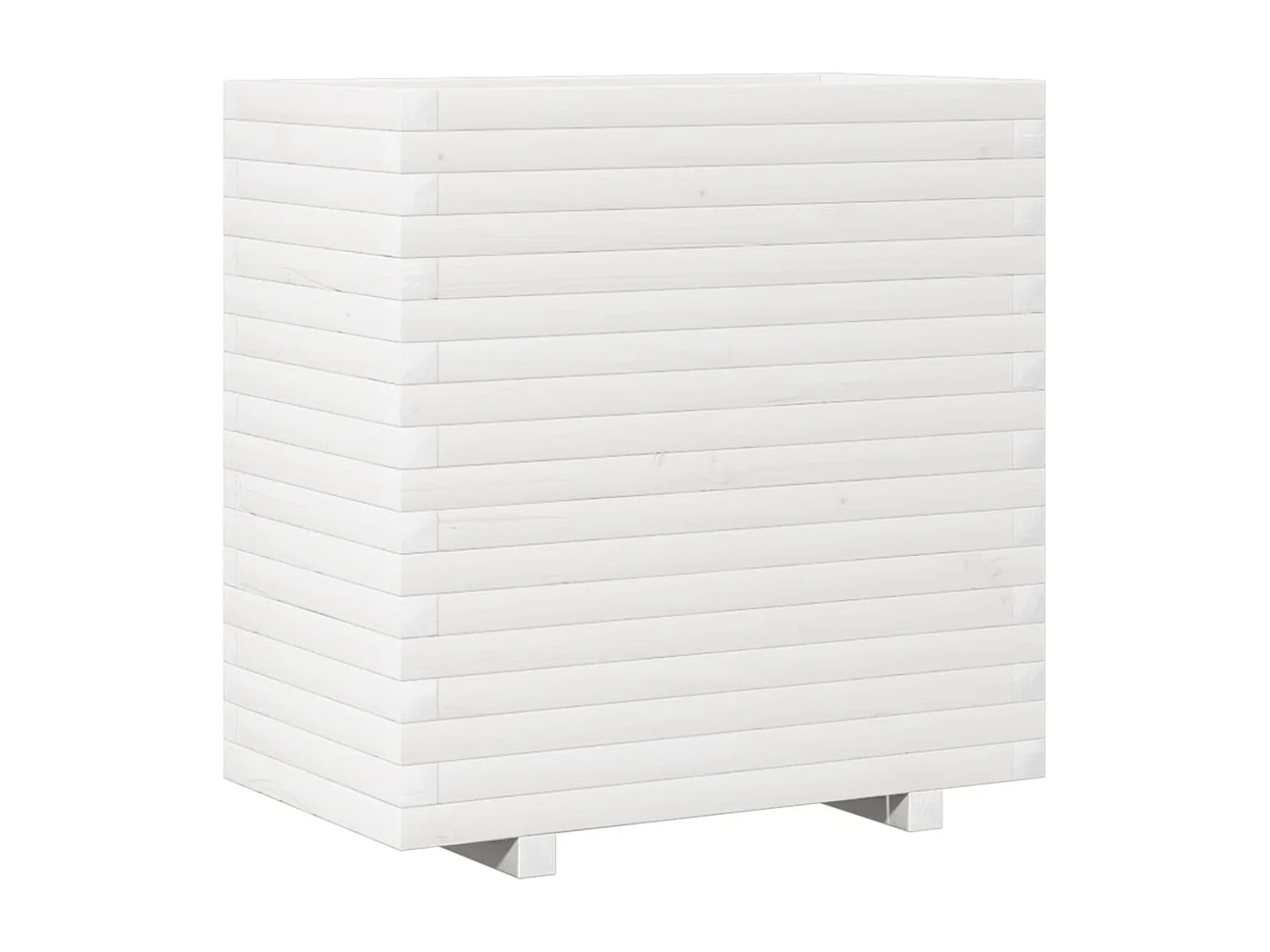 Macetero bancal elevado plantas flores terraza jardín 70 x 40 x 72 cm madera maciza de pino blanco 02_0037799