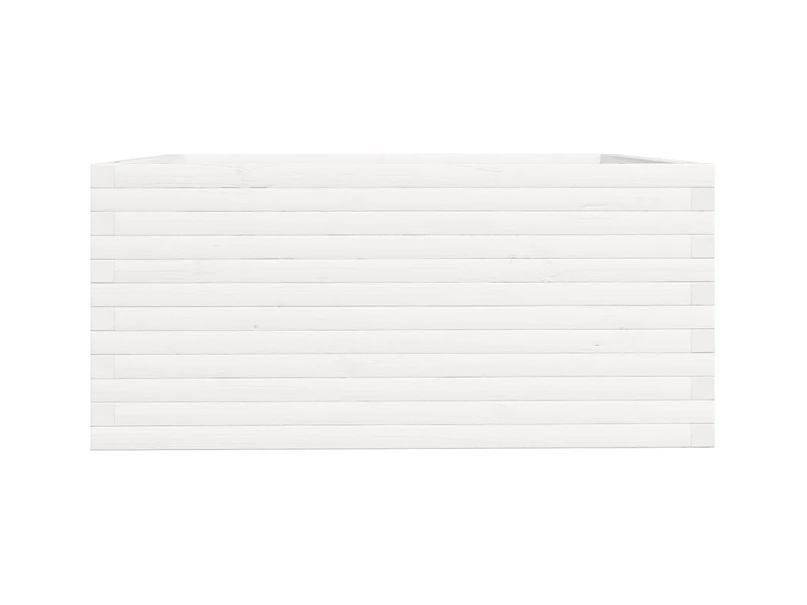 Jardinière bac lit surélevé bois blanche 100 x 100 x 49.5 cm 02_0037263