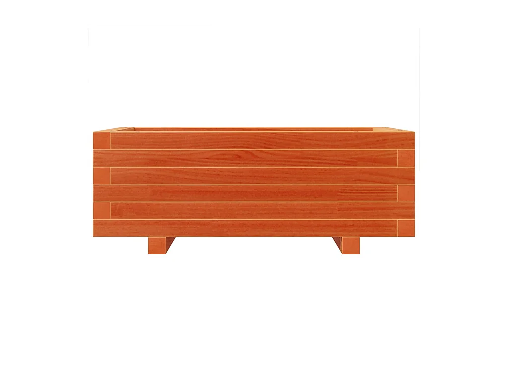 Bandeja para plantador, canteiro elevado, flores, terraço, jardim, cera 70 x 40 x 26,5 cm, madeira maciça de pinho marrom 02_0038480
