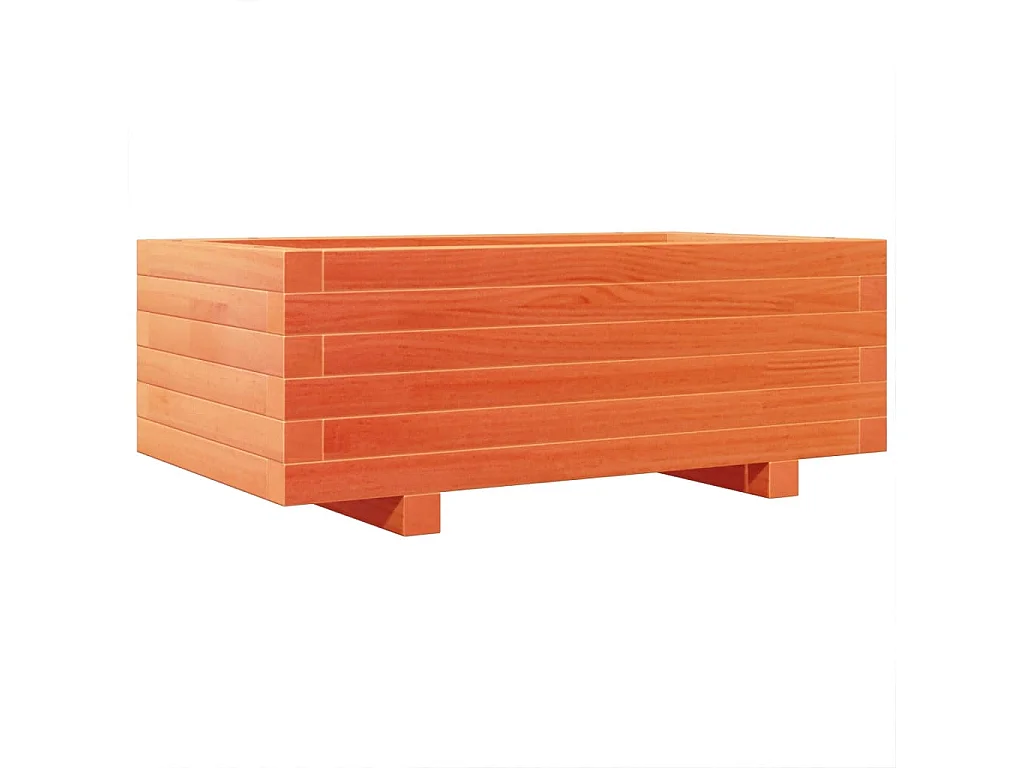Bandeja para plantador, canteiro elevado, flores, terraço, jardim, cera 70 x 40 x 26,5 cm, madeira maciça de pinho marrom 02_0038480