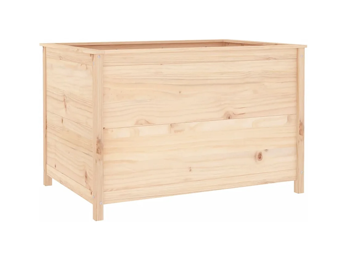 Jardinière bac lit surélevé bois marron 119.5 x 82.5 x 78 cm 02_0039331