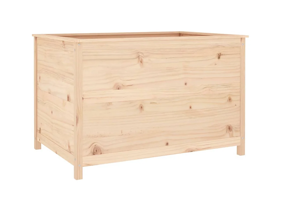 Vassoio per fioriera aiuola rialzata piante fiori terrazza giardino giardino 119,5 x 82,5 x 78 cm legno di pino massiccio marrone 02_0039331